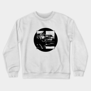 NISSAN SKYLINE GT-R R33 Black 'N White 5 Crewneck Sweatshirt